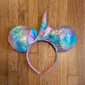 Disney Pastel Sequin Unicorn Minnie Mouse Headband